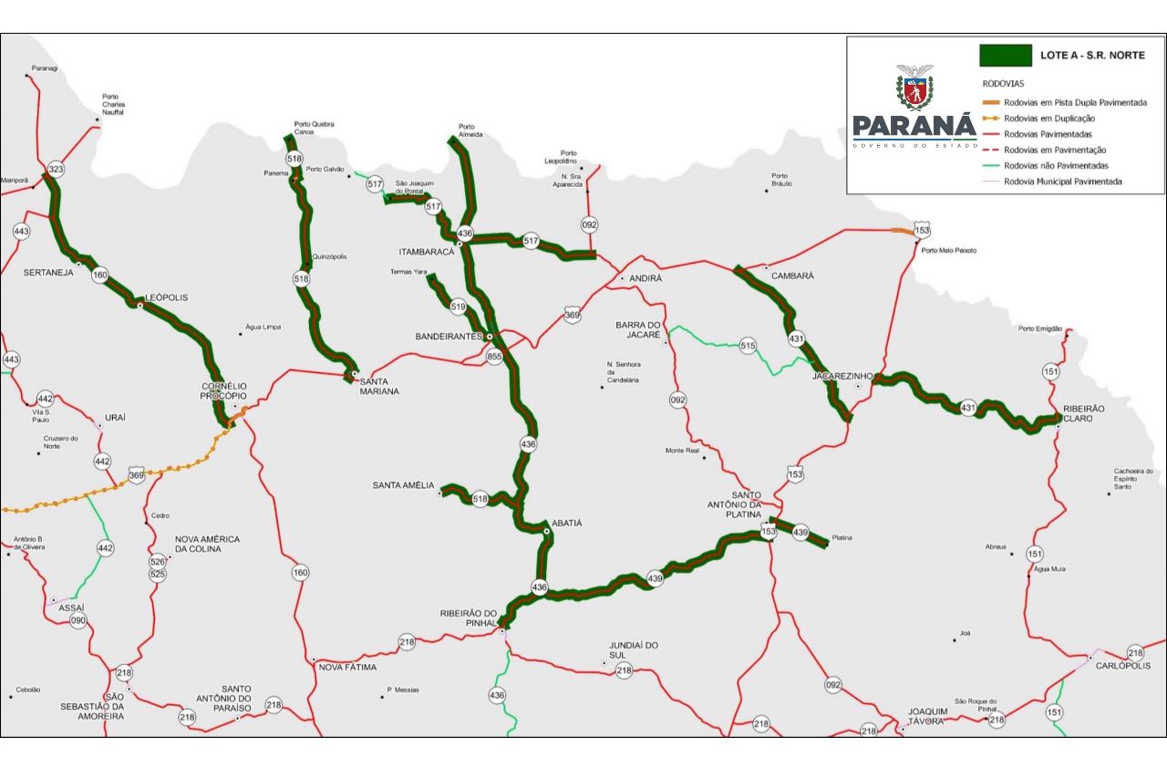 Estado contrata empresas para executar melhorias em 922 km de rodovias de três regiões do Paraná